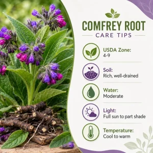 Set of 10 Bocking 14 Comfrey Root Cuttings - Live Herb Starter Roots, Cold Hardy Zones 3-9 - Image 5