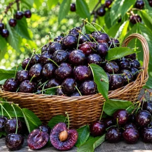 Set of 2 Black Cherry Trees Bare Root Plants, 1-2 Ft Tall Sweet Cherry for Outdoor - Image 2