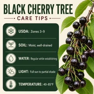 Set of 2 Black Cherry Trees Bare Root Plants, 1-2 Ft Tall Sweet Cherry for Outdoor - Image 5