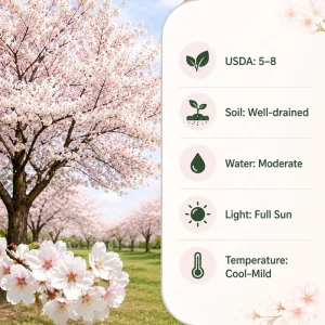 Set of 2 Cherry Blossom Trees for Planting - Hardy Ornamental Flowering Live Plants, 5-10 Inch Tall, 2.5 Inch Pot, Outdoor - Image 5