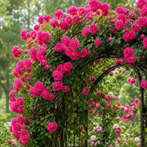 Set of 2 Hot Pink Climbing Roses Live Plants, Fragrant Perennial, 2-4 Inch Tall - Image 7