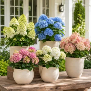 Set of 2 Hydrangea Tree Live Plants - Random Varieties, 5-10 Inch Tall, 2.5 Inch Pot - Image 5