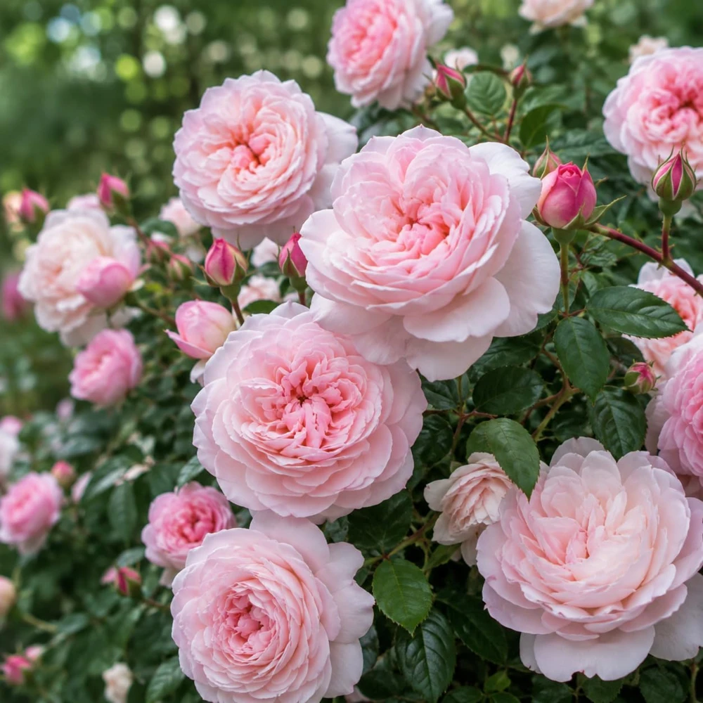 Set of 2 Light Pink Climbing Rose Plants - Fragrant Perennial Bush, 2-4 Inch Tall - Image 3