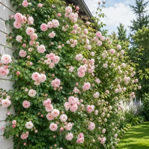 Set of 2 Light Pink Climbing Rose Plants - Fragrant Perennial Bush, 2-4 Inch Tall - Image 6