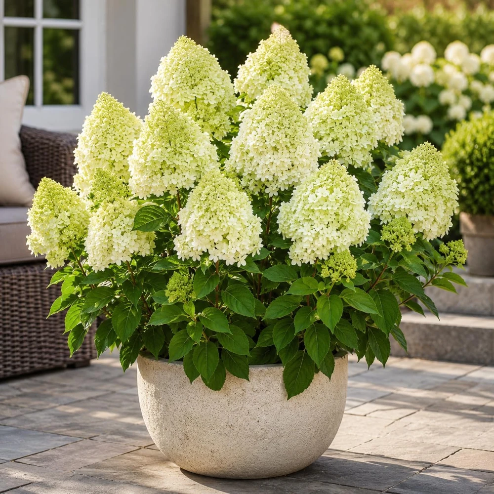 Set of 2 Limelight Hydrangea Tree Live Plants, Lime-Green Blooms, 5-10 Inch Tall, 2.5 Inch Pot, Outdoor - Image 6