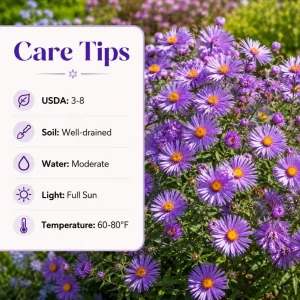 Set of 2 Tahoka Daisy Live Plants, Purple Aster Flower, 3-5 Inch Tall - Image 5