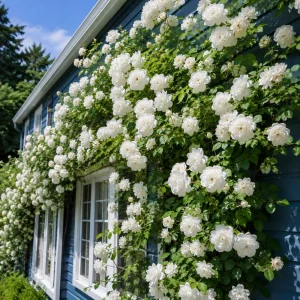 Set of 2 White Climbing Roses Live Plants - Fragrant Perennial Bush, 2-4 Inch Tall - Image 3