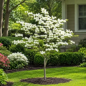 Set of 2 White Dogwood Live Plants, Flowering Ornamental Tree, 6-12 Inch Tall, Quart Pot, Outdoor - Image 7