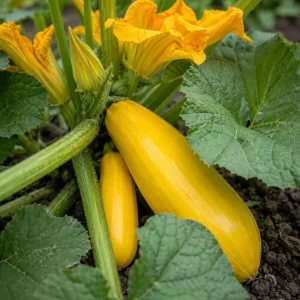 Set of 2 Yellow Summer Squash Live Plants, 4-6 Inch Zucchini Starter Seedlings for Outdoor Garden - Image 2