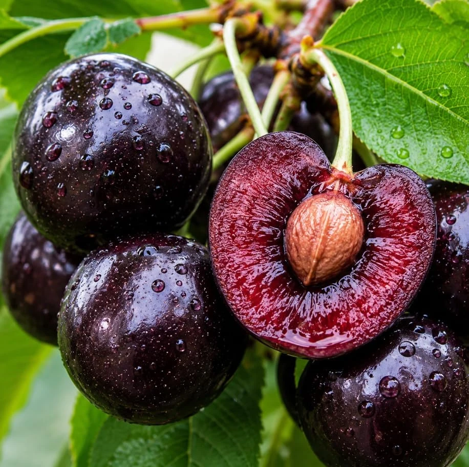 Set of 4 Black Cherry Live Trees, 1-2 ft Tall Bare Root Plants, Outdoor Fruit Trees - Image 3