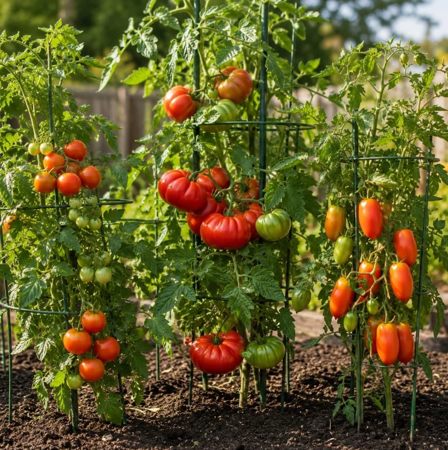 Set of 4 Mix Tomato Live Plants – 3-5 Inch Starter Vegetable Plants in 4 Inch Pots - Image 2