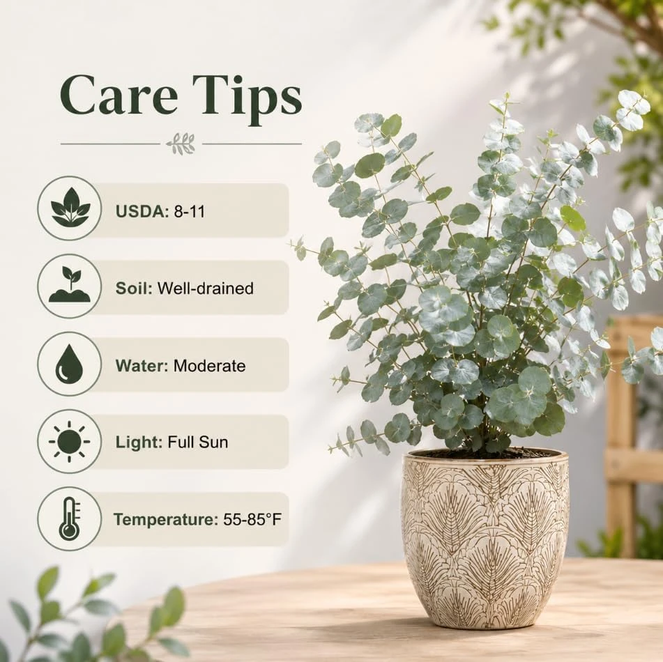Silver Dollar Eucalyptus Live Plant, Fragrant Baby Blue, 5-8 Inch Tall, 5 Inch Pot - Image 4