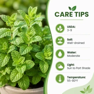 Strawberry Mint Live Plant - 2-4 Inch Tall Fragrant Herb for Garden - Image 6