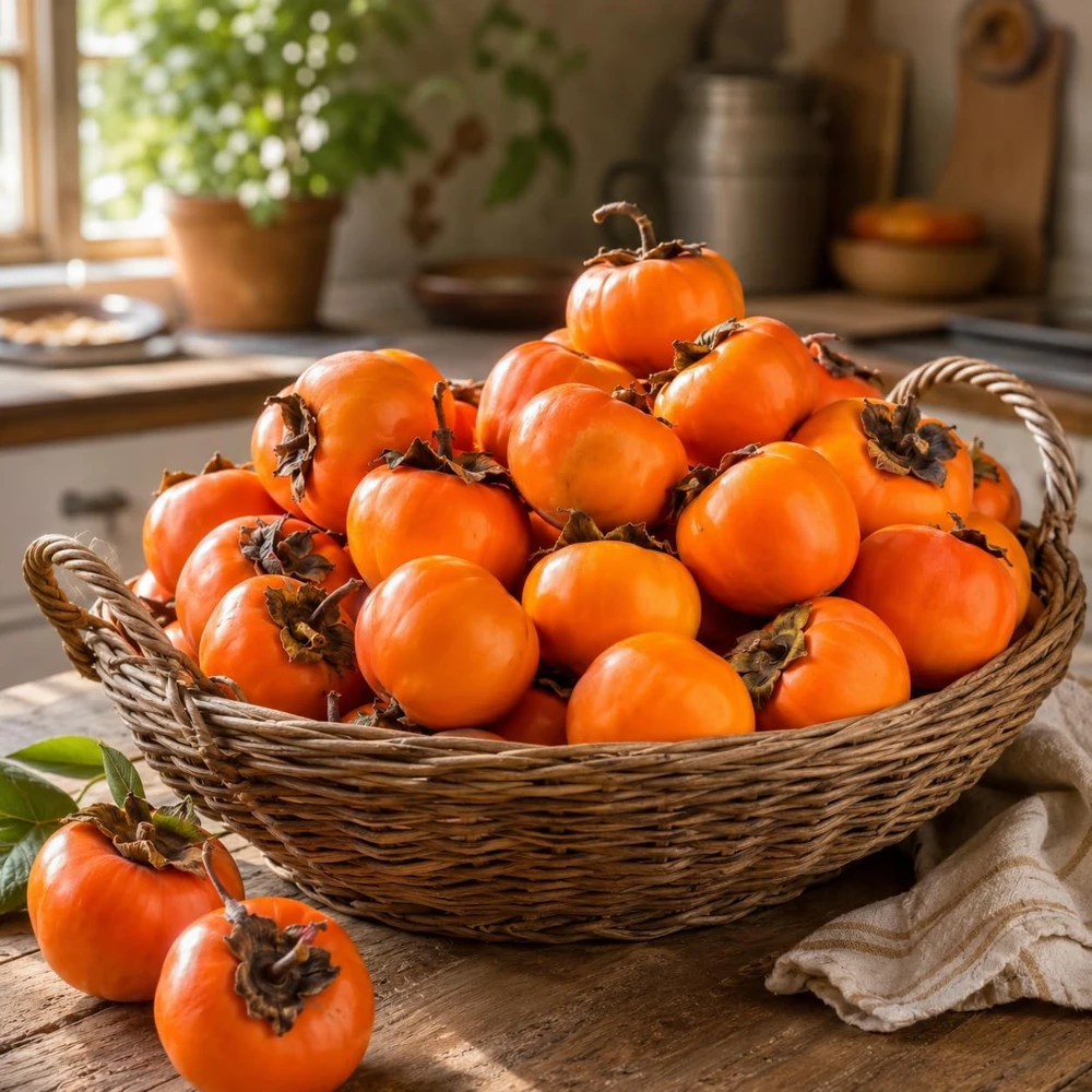 Sweet Persimmon Tree Live Plant – 6-12 Inch Tall – Quart Pot – Outdoor Fruit - Image 3