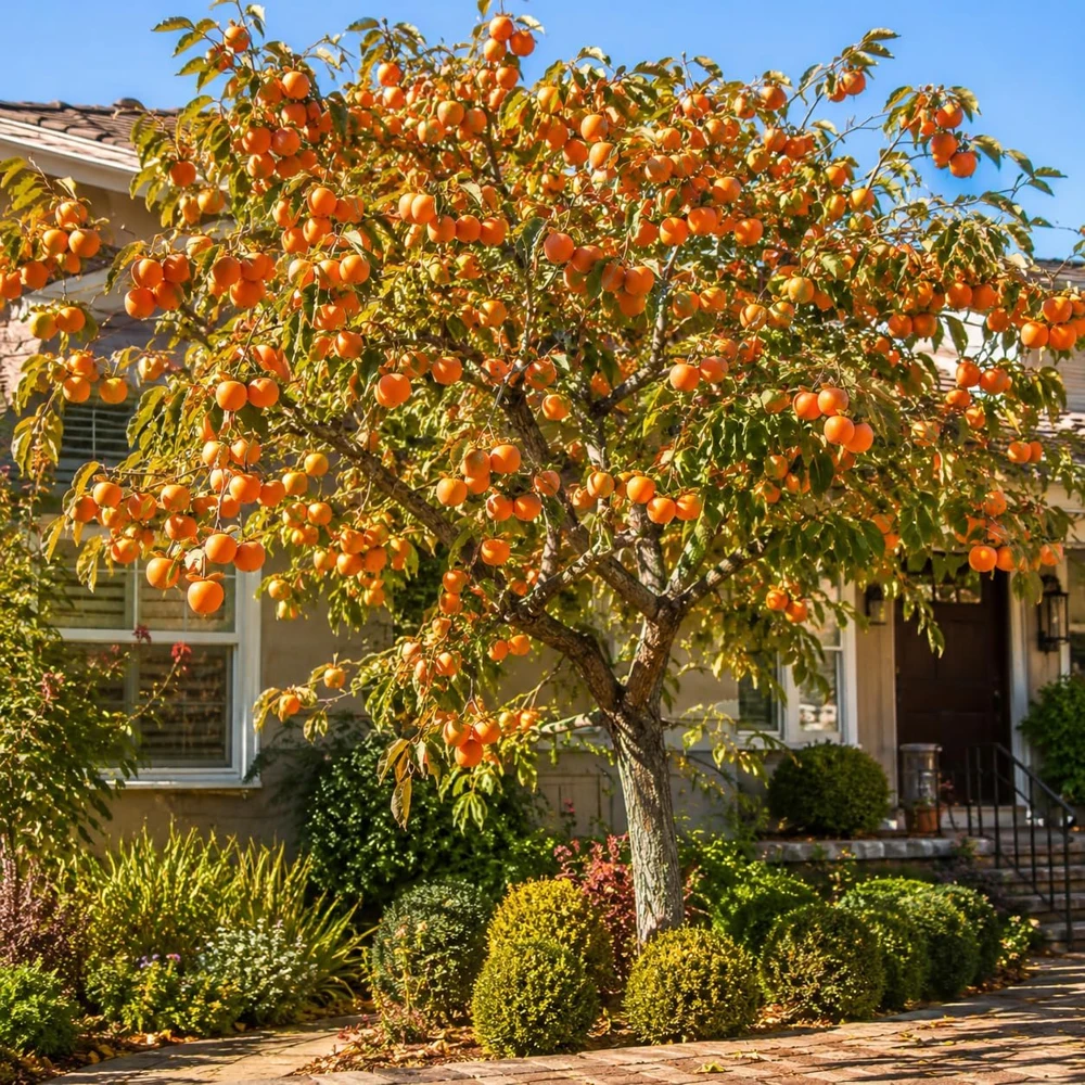 Sweet Persimmon Tree Live Plant – 6-12 Inch Tall – Quart Pot – Outdoor Fruit - Image 6