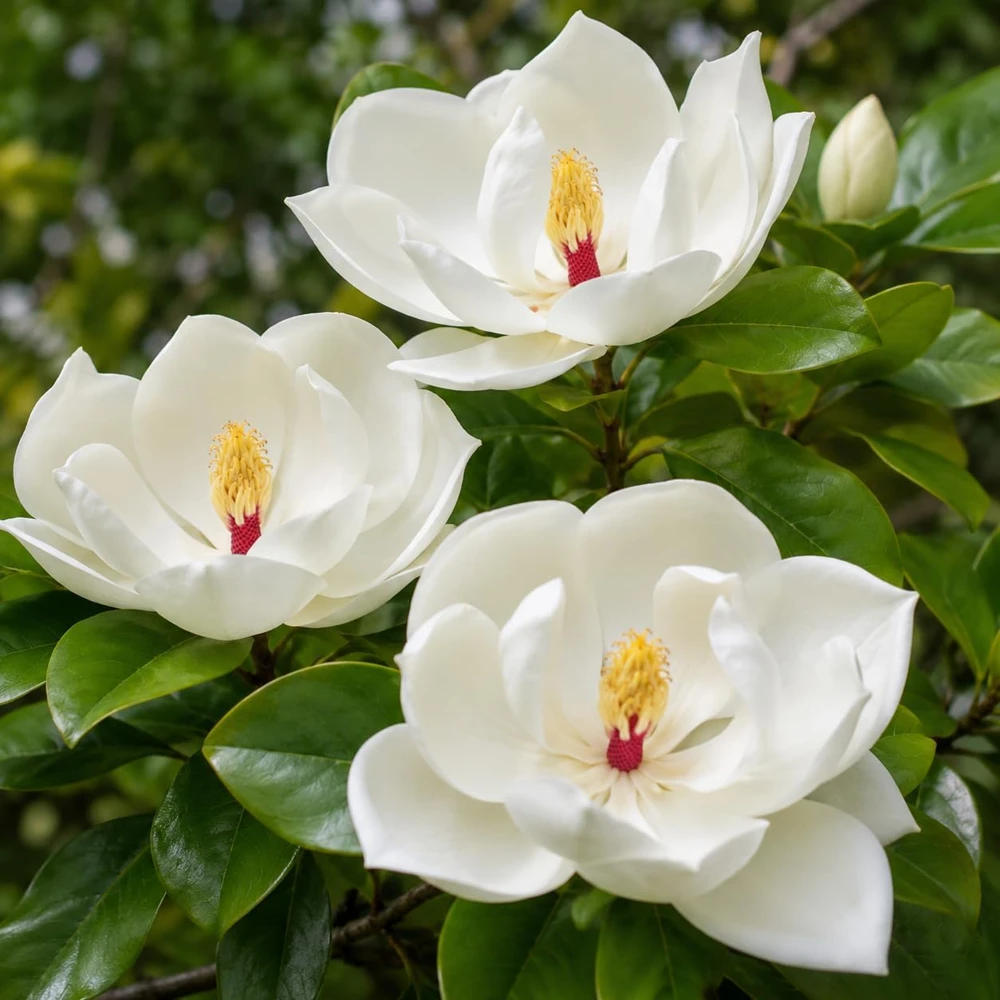 Sweetbay Magnolia Live Plant - Fragrant White Flowers, 6-12 Inch Tall, Quart Pot, Outdoor Tree - Image 1