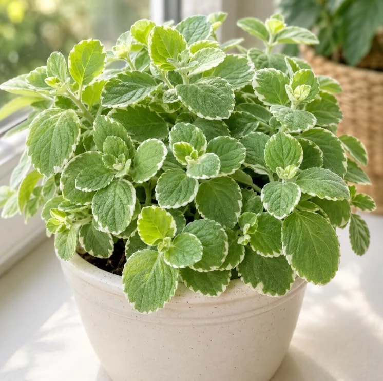 Variegated Cuban Oregano Live Plants - 2 Pack, Fragrant Herb, 3-5 Inch Tall for Indoor & Patio - Image 5