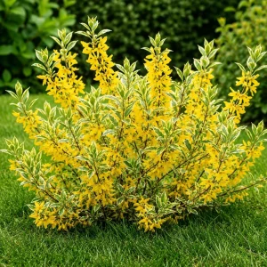 Variegated Forsythia Live Plant - Set of 2 Shrubs, Yellow Spring Flowers, 2.5 Inch Pot, Outdoor - Image 7