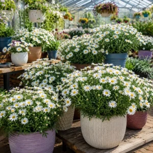 White Daisy Live Plant - Aster Flower for Home Garden, 3-5 Inch Tall - Image 6