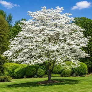 White Dogwood Tree Live Plant - Flowering Ornamental - 6-12 Inch Tall - Quart Pot - Image 1