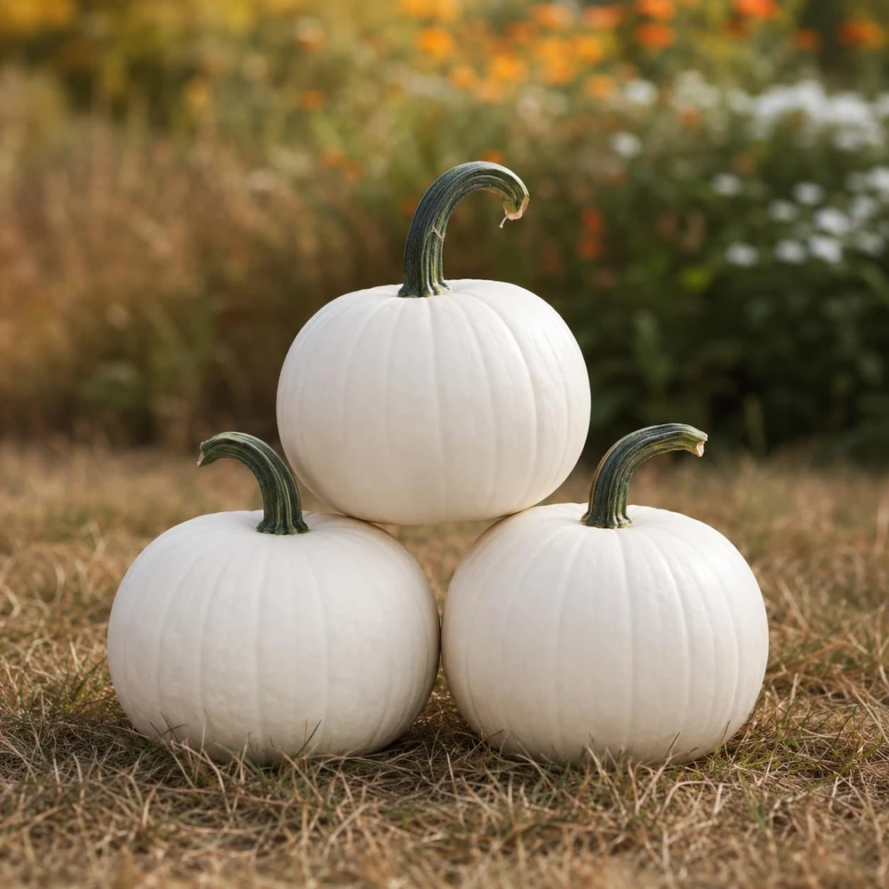 White Pumpkin Live Plant for Planting - Winter Squash Vegetable, 2-4 Inch Tall - Image 6