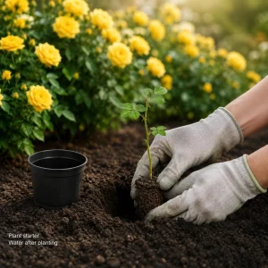Yellow Miniature Rose Live Plant – 4-6 Inch Tall Bush in 4 Inch Pot – Outdoor/Indoor - Image 6