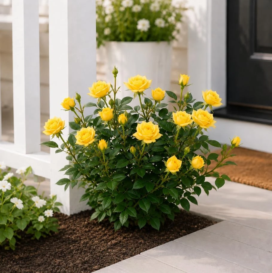 Yellow Miniature Rose Live Plant – 4-6 Inch Tall Bush in 4 Inch Pot – Outdoor/Indoor - Image 7