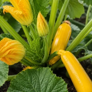 Yellow Zucchini Live Plants - 2 Pack, 4-6 Inch Summer Squash Seedlings for Outdoor Garden - Image 3