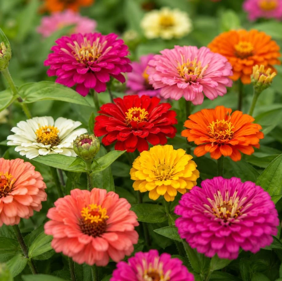 Zinnia Live Plants - 3-5 Inches Tall, 4-Inch Pot, Colorful Flowers - Image 2