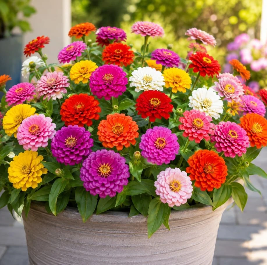 Zinnia Live Plants - 3-5 Inches Tall, 4-Inch Pot, Colorful Flowers - Image 6